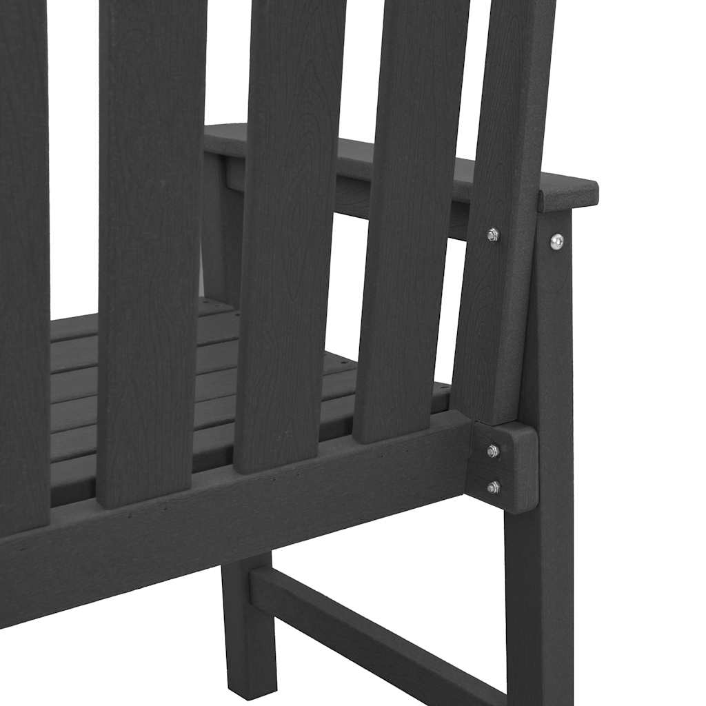 Garden Dining Chair 2 pcs Black 65.5 x 59 x 88cm HDPE